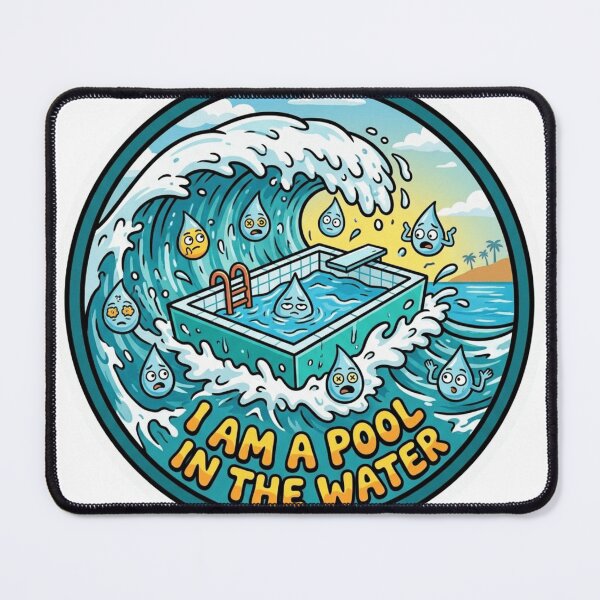 Item preview, I Am A Pool In The Water Surreal  Sticker designed and sold by Imaginarium of Chaos falcon88 .