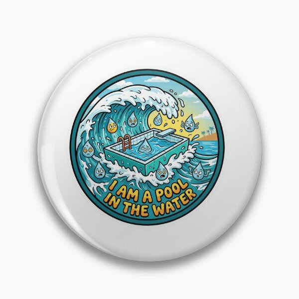 Item preview, I Am A Pool In The Water Surreal  Sticker designed and sold by Imaginarium of Chaos falcon88 .
