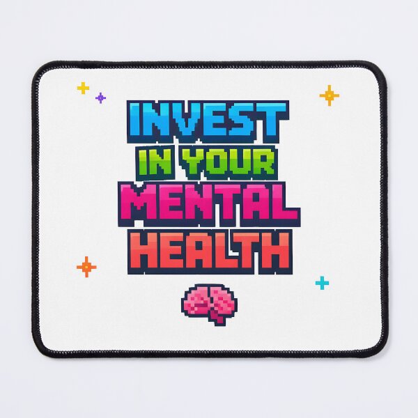 Item preview, Invest in Your Mental Health Pixel Art Typography designed and sold by blastercreation.