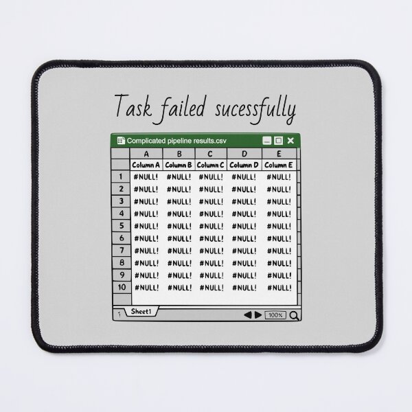 Item preview, Task Failed Successfully- Bioinformatics / Data Science Moments designed and sold by MicroMarket.
