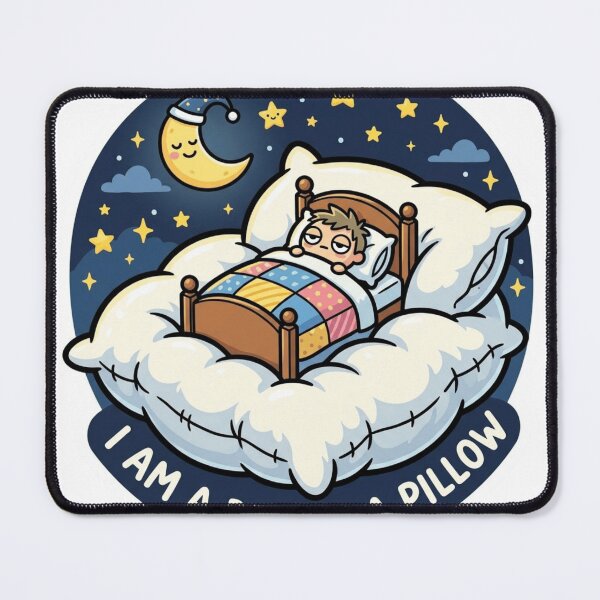 Item preview, I Am A Bed On A Pillow Sleep Meme Sticker designed and sold by Imaginarium of Chaos falcon88 .