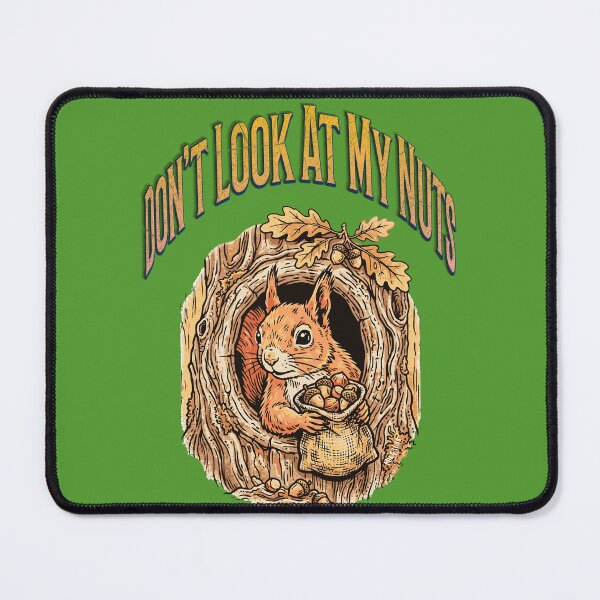 Item preview, Funny Squirrel Don't Look At My Nuts Vintage Woodcut designed and sold by MikesLab.
