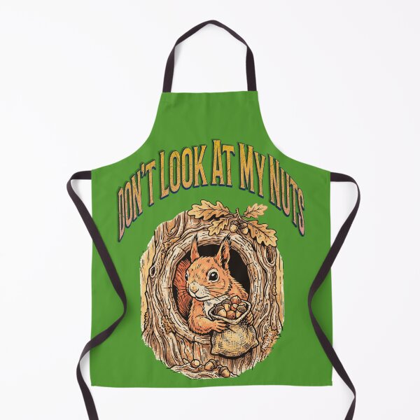 Item preview, Funny Squirrel Don't Look At My Nuts Vintage Woodcut designed and sold by MikesLab.