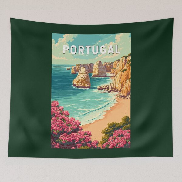 Item preview, Portugal Illustration Travel Art Vintage designed and sold by KrisSidDesigns.