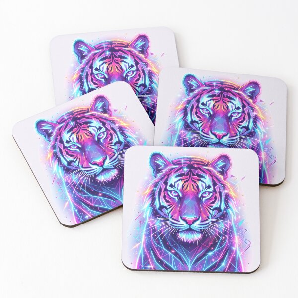 Item preview, Neon Tiger Synthwave Geometric designed and sold by LMDIGITAL6.