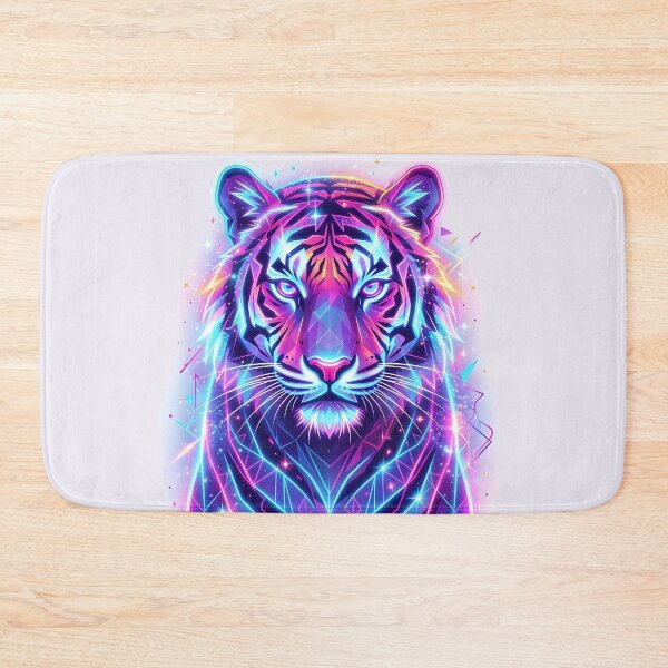 Artikelvorschau, Neon Tiger Synthwave Geometric entworfen und verkauft von LMDIGITAL6.
