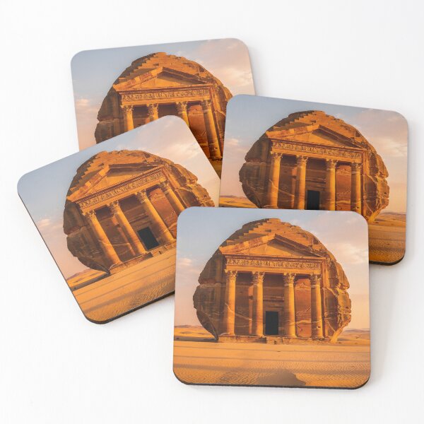 Item preview, Qasr Al Farid at Sunset, Hegra — AlUla, Saudi Arabia Travel Art designed and sold by GoldenVerseArt.