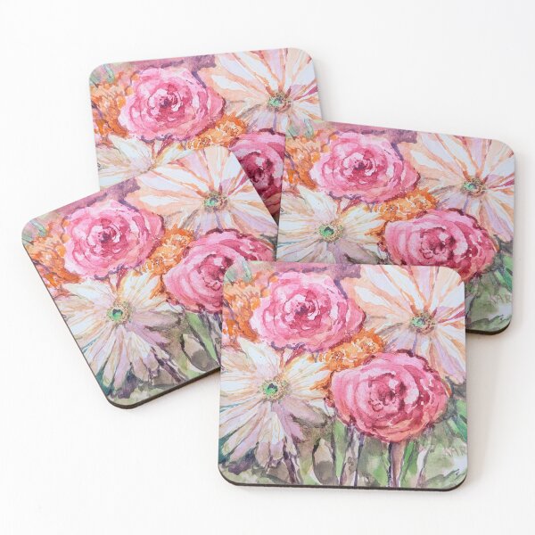 Item preview, Blush Garden Bloom – Loose Watercolor Floral Bouquet designed and sold by Kara Draws.