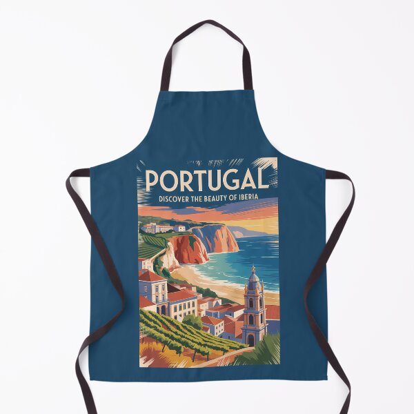 Item preview, Portugal Iberia Skyline Illustration Travel Art Vintage designed and sold by KrisSidDesigns.