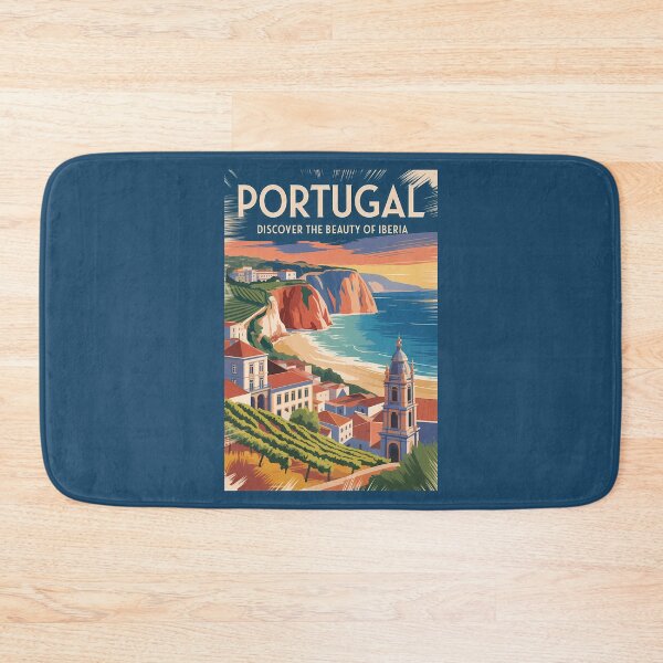 Item preview, Portugal Iberia Skyline Illustration Travel Art Vintage designed and sold by KrisSidDesigns.