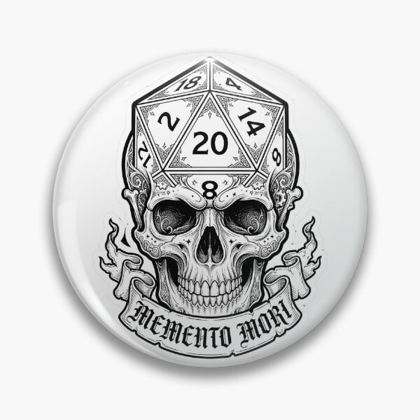 Item preview, Memento Mori d20 Skull Gothic TTRPG Dark Art Sticker designed and sold by EKHOAISTORE.