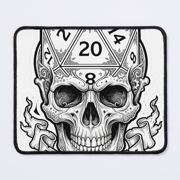 Item preview, Memento Mori d20 Skull Gothic TTRPG Dark Art Sticker designed and sold by EKHOAISTORE.