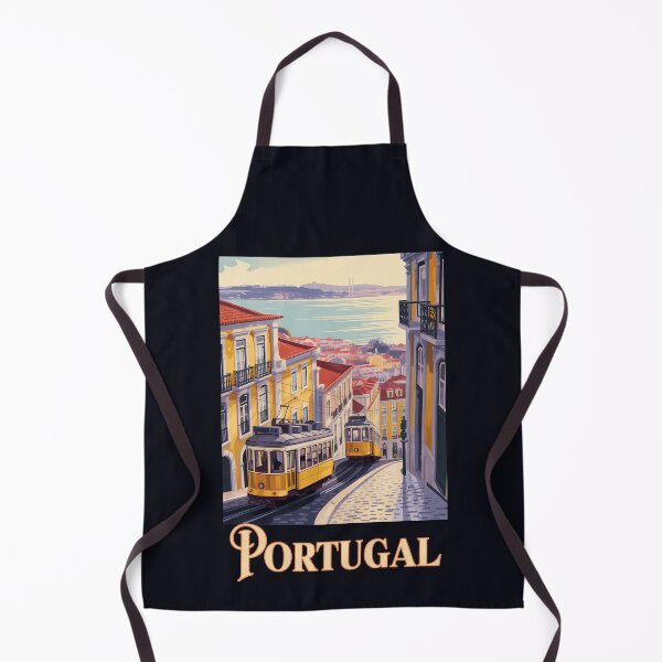 Item preview, Portugal Lisbon Skyline Illustration Travel Art Vintage designed and sold by KrisSidDesigns.