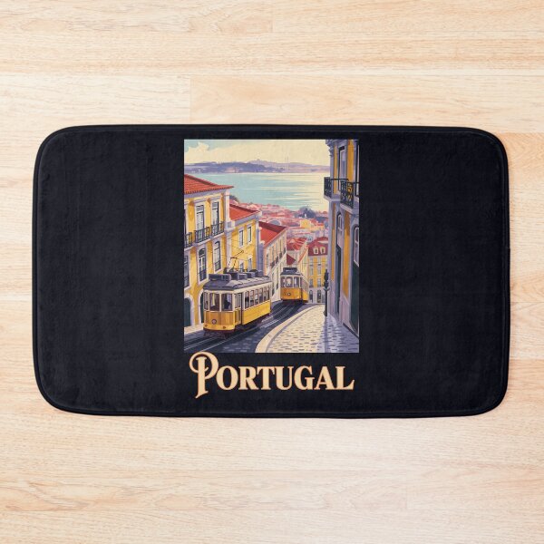 Item preview, Portugal Lisbon Skyline Illustration Travel Art Vintage designed and sold by KrisSidDesigns.