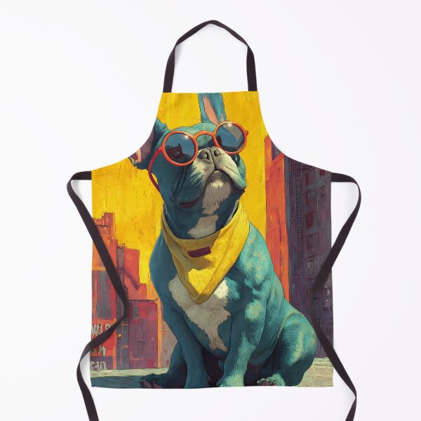 Item preview, Cool Teal French Bulldog Rocking Red Sunglasses in Graffiti City designed and sold by EK-World.