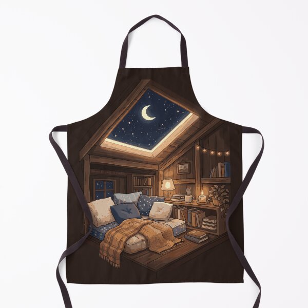 Item preview, Moonlit Cozy Reading Nook Cabin Illustration designed and sold by AmazingEG.