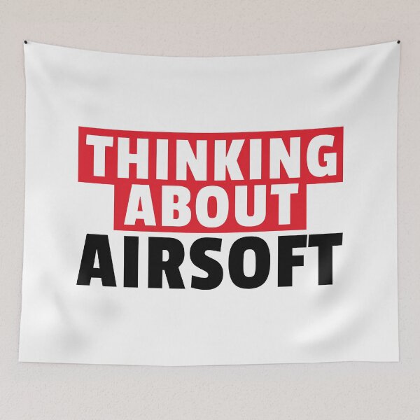 Item preview, Thinking About Airsoft - Funny Airsoft Player designed and sold by MaryAller.