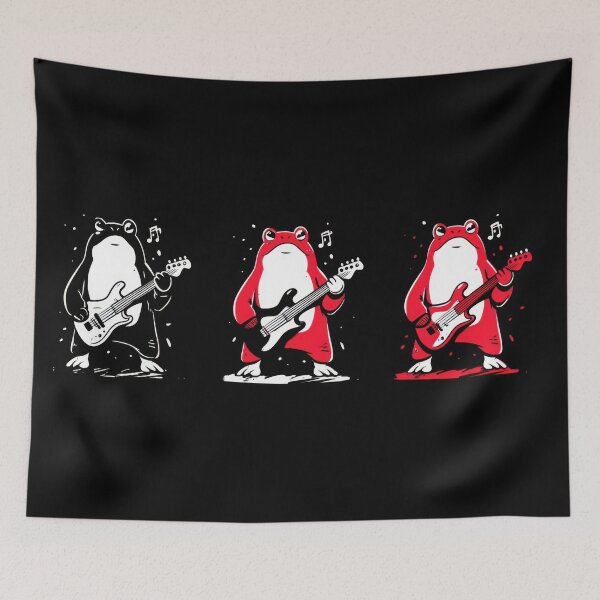 Item preview, Frogs playing music with guitars designed and sold by anytka.