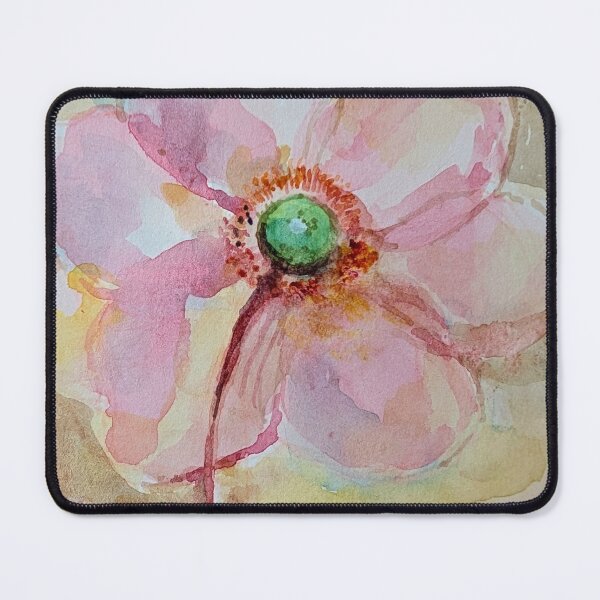 Item preview, Blush Petal Bloom – Minimal Watercolor Flower with Green Center designed and sold by Kara Draws.