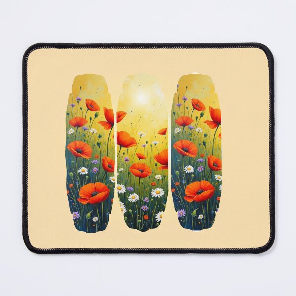 Item preview, Radiant Orange Lilies - Modern Segmented Floral Embers in Bloom - Abstract Three-Panel Botanical Art designed and sold by PriyaMagic.