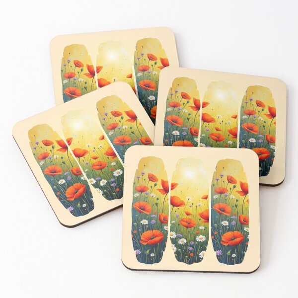 Item preview, Radiant Orange Lilies - Modern Segmented Floral Embers in Bloom - Abstract Three-Panel Botanical Art designed and sold by PriyaMagic.