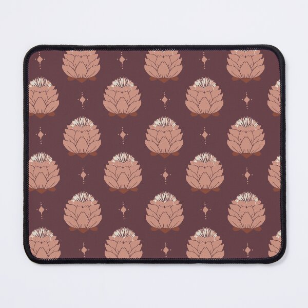 Item preview, Artichokes Block Print in Maroon and Pink designed and sold by Sateenery.