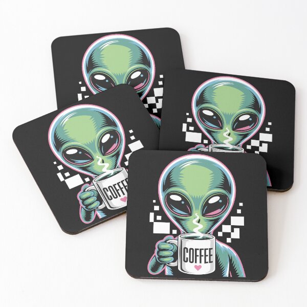 Item preview, Alien Enjoying Coffee designed and sold by jkrphoto.