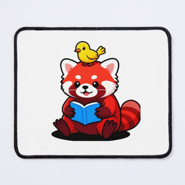 Item preview, Red Panda with Bird Reading Design designed and sold by DariaOltes.