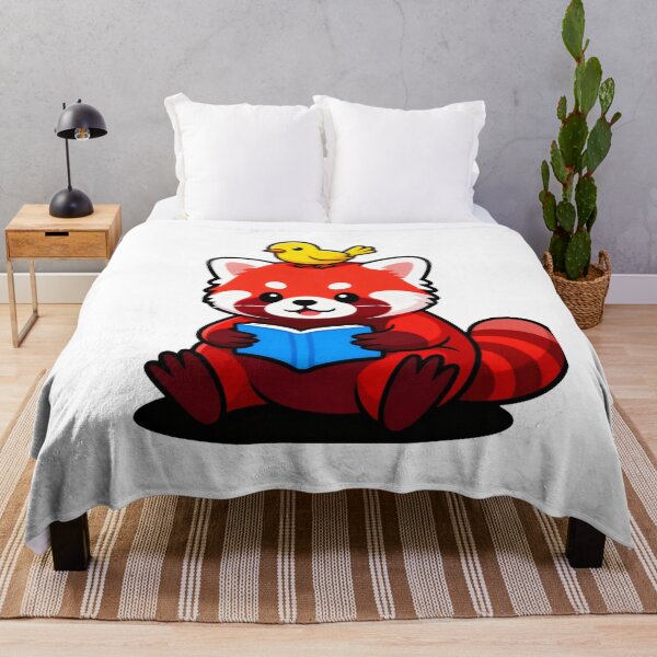 Item preview, Red Panda with Bird Reading Design designed and sold by DariaOltes.