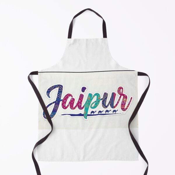 Item preview, The word "Jaipur" in a stylish, flowing script, surrounded by traditional Rajasthani motifs and a small camel silhouette. designed and sold by Yogeshrock.