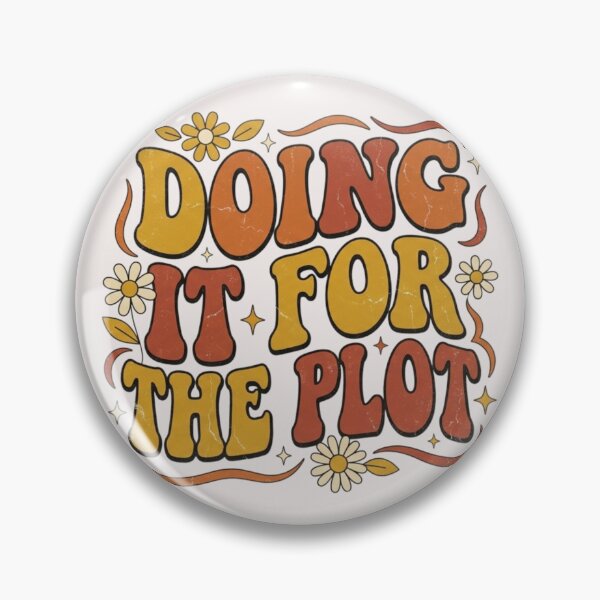 Item preview, Doing It For The Plot - Retro 70s Groovy Wavy Quote designed and sold by David Wasson.