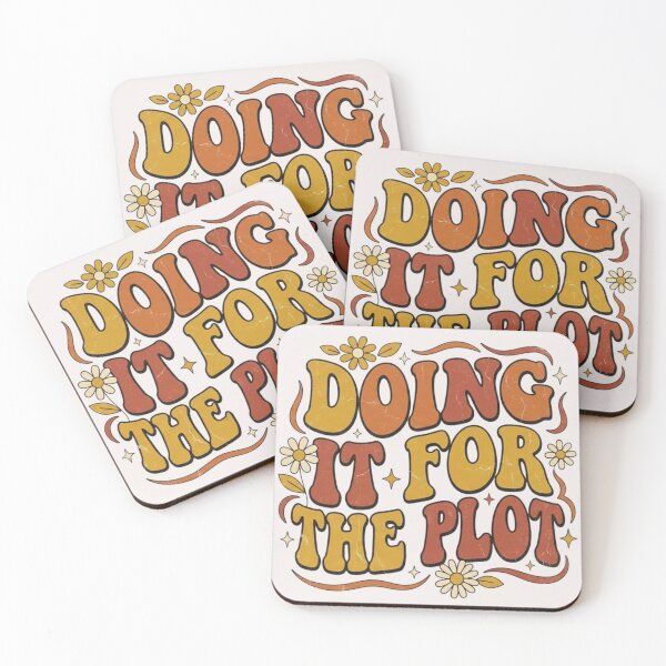 Item preview, Doing It For The Plot - Retro 70s Groovy Wavy Quote designed and sold by David Wasson.