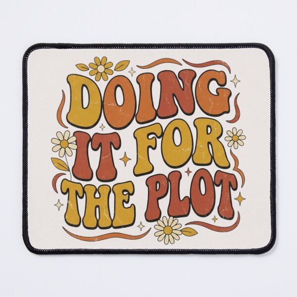 Item preview, Doing It For The Plot - Retro 70s Groovy Wavy Quote designed and sold by David Wasson.
