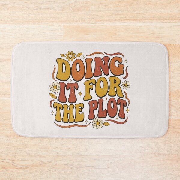 Item preview, Doing It For The Plot - Retro 70s Groovy Wavy Quote designed and sold by David Wasson.