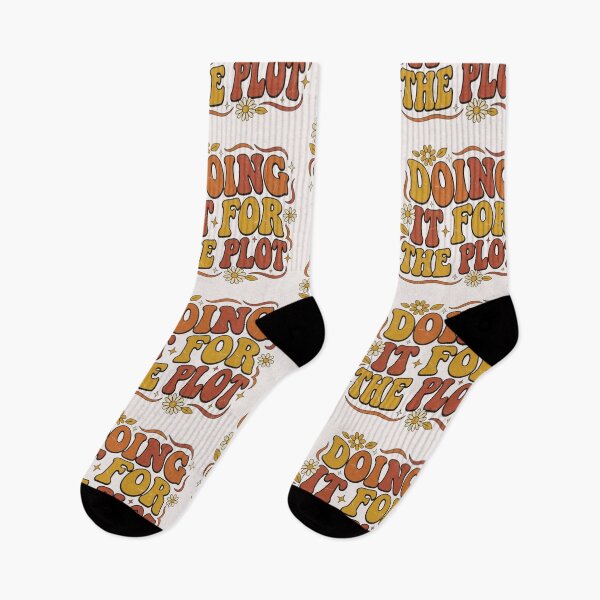 Item preview, Doing It For The Plot - Retro 70s Groovy Wavy Quote designed and sold by David Wasson.