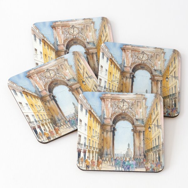 Item preview, Rua Augusta Lisbon Watercolor designed and sold by caracatita75.