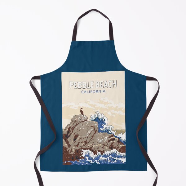Item preview, Pebble Beach California Illustration Travel Art Vintage designed and sold by KrisSidDesigns.