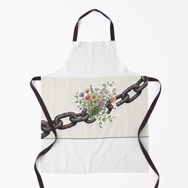 Item preview, Broken iron chains turning into a beautiful bouquet of wildflowers. designed and sold by Yogeshrock.