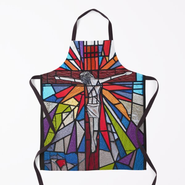 Item preview, Abstract Jesus Christ on a cross stained glass designed and sold by DesignAFind.