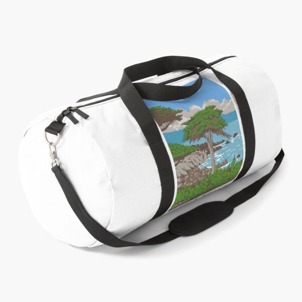 Item preview, Pebble Beach California Coast Illustration Travel Art Vintage designed and sold by KrisSidDesigns.