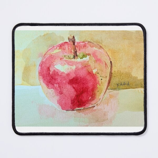 Item preview, Vibrant Red Apple Watercolor Painting designed and sold by Kara Draws.