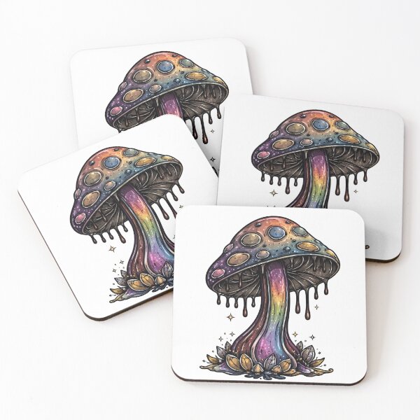 Item preview, Psychedelic Mushroom Drip – Trippy Fantasy Fungi Art designed and sold by RidaSalArt.