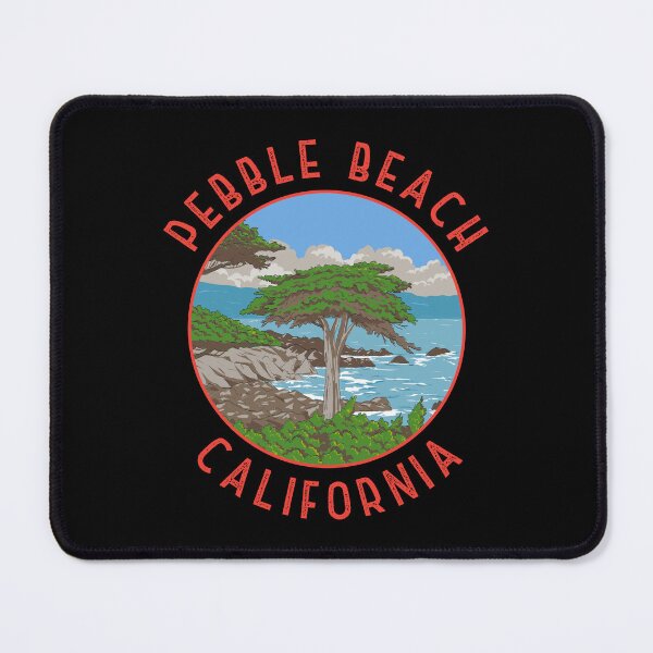 Item preview, Pebble Beach California Retro Distressed Circle designed and sold by KrisSidDesigns.