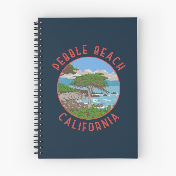 Item preview, Pebble Beach California Retro Distressed Circle designed and sold by KrisSidDesigns.