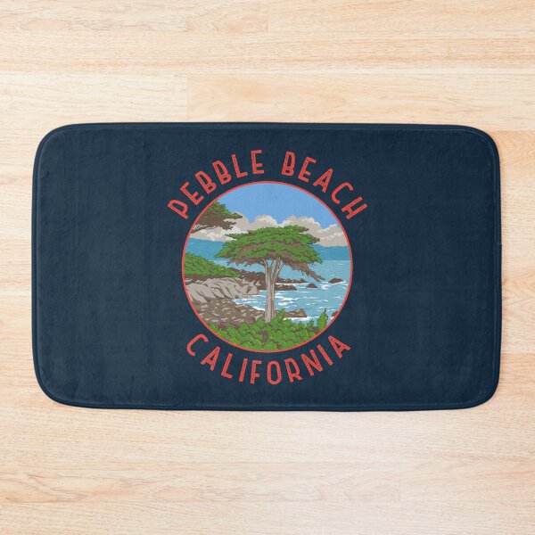 Item preview, Pebble Beach California Retro Distressed Circle designed and sold by KrisSidDesigns.