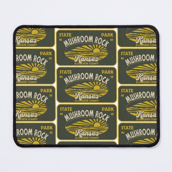 Item preview, Mushroom Rock State Park, Ellsworth County, Kansas, badge design designed and sold by Wanderful-roads.