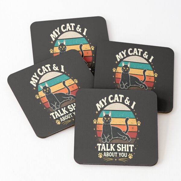 Item preview, My Cat  I Talk Sh*t About You – Funny Black Cat Vintage Retro Design designed and sold by CatLovers Studio.