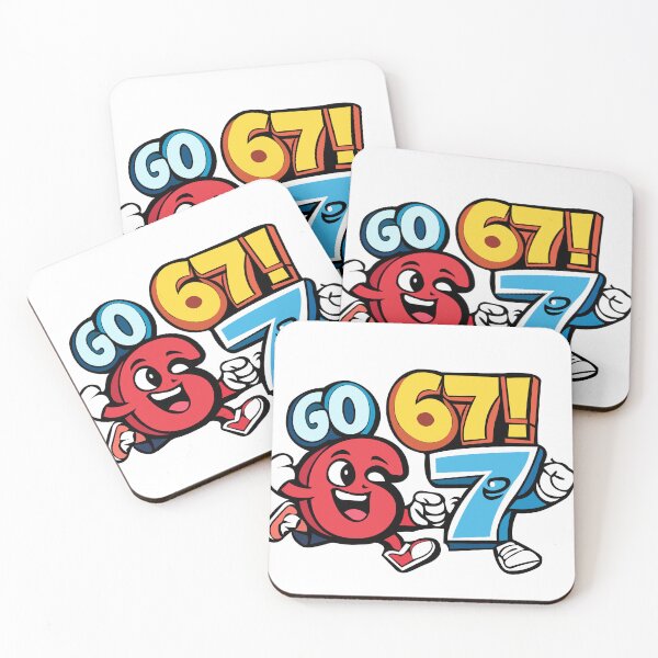 Item preview, Go 67 Cartoon Character – Funny Motivational Number Design designed and sold by lilastonart.