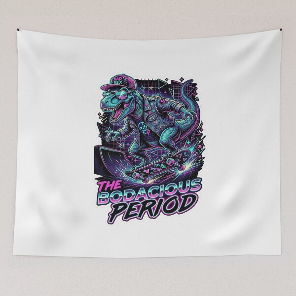 Item preview, The Bodacious Period Radical 80s Skateboard T-Rex designed and sold by EKHOAISTORE.
