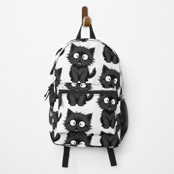 Item preview, Funny Small Unkempt Black Kitten Shocked Face designed and sold by ArtivioShop.